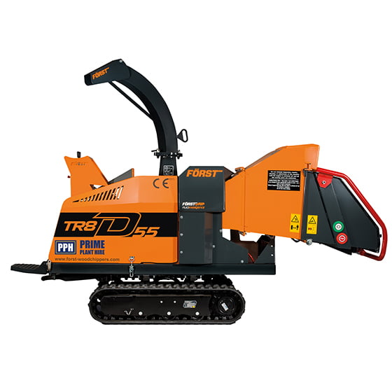tracked wood chippers for hire